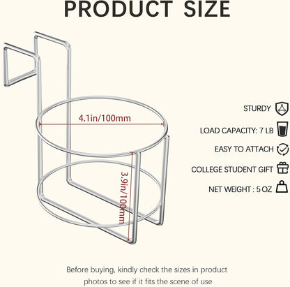 Cup Holder for Bed (Diameter: 3.3IN) Drink Holder Water Bottle/Glass Organizer for Wood Dorm Room Bunk Bed Crib, Metal Toddle Bed,Loft Bedside, Headbed, Car,Office Desk Partition