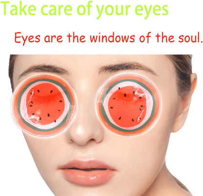Reusable Gel Eye Ice Pack, Cooling Eye Pad, Hot ＆ Cold Treatment for Eye Strain, Eye Swelling, Eye Redness, Puffy Eyes, Dark Circles, Smooth Fine Lines, and Eye Recover Surgery. (Purple ＆)