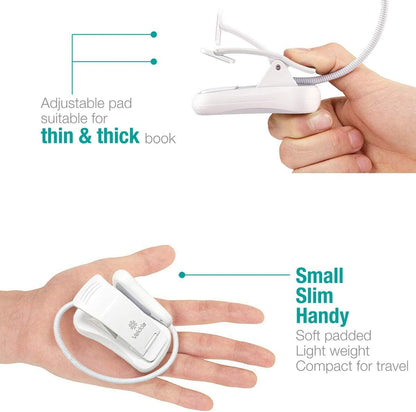 Vekkia 3000K Warm LED Rechargeable Book Light