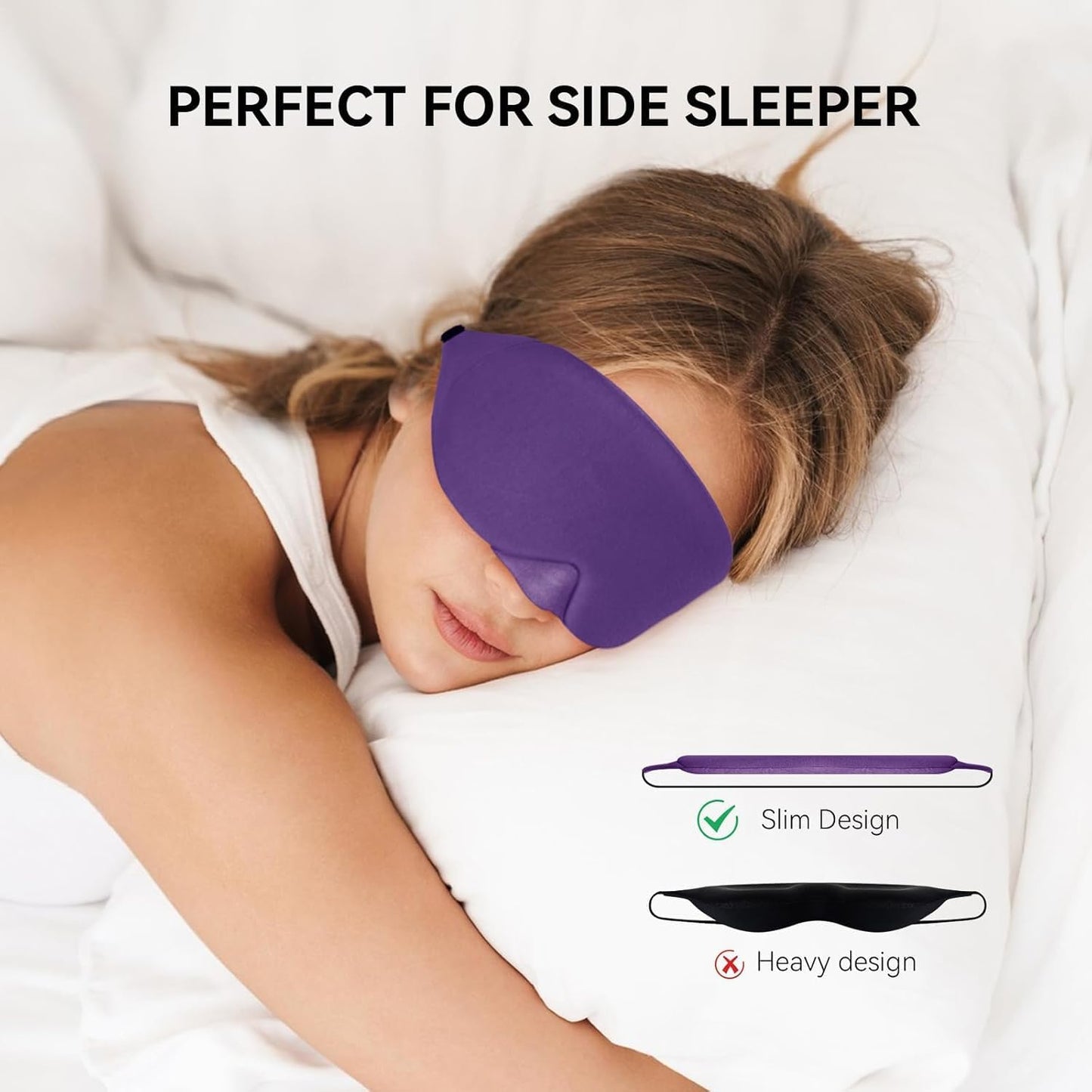 Mavogel Cotton Sleep Eye Mask, Light Blocking with Adjustable Nose Bridge | Updated Design, Soft and Comfortable Night Eye Mask for Men Women, Eye Blinder for Shift Work, Includes Travel Pouch, Grey