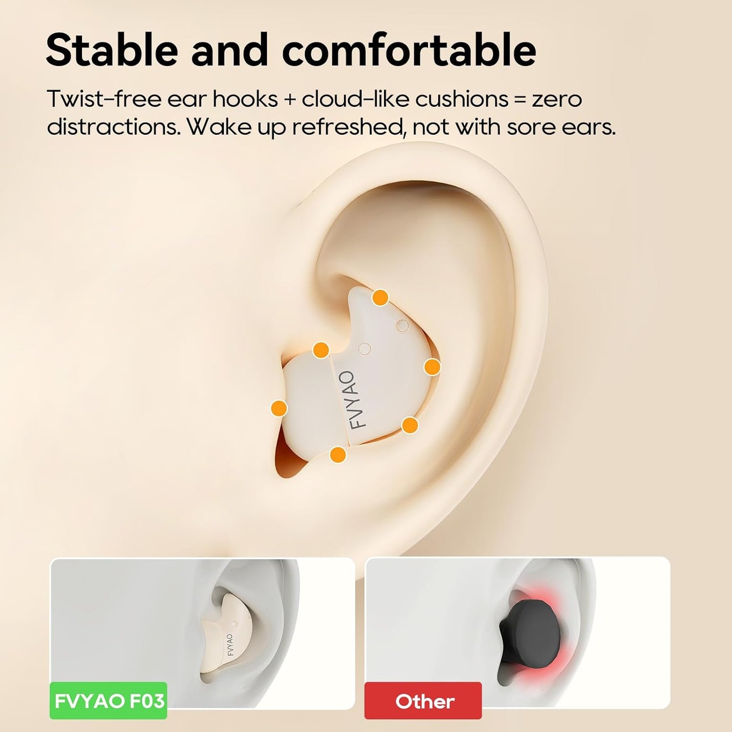 BUGANI Sleep Earbuds for Side Sleepers, Sleep Bluetooth Headphones, | Ear Buds Sleeping Wireless Bluetooth 5.4, 42H Playtime, Mini Invisible Buds for Sleeping, Hidden Earbuds for Small Ears