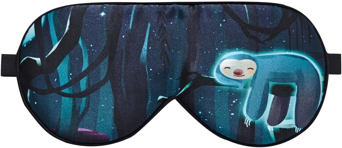 ALASKA BEAR Wraparound Style Organic Cotton Eye Mask with Padded Nose, Big Wide Headband and Large Coverage Ear Muff Sleeping Mask with Bottom Flap for Full Blackout, Dark Grey