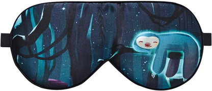 ALASKA BEAR Wraparound Style Organic Cotton Eye Mask with Padded Nose, Big Wide Headband and Large Coverage Ear Muff Sleeping Mask with Bottom Flap for Full Blackout, Dark Grey