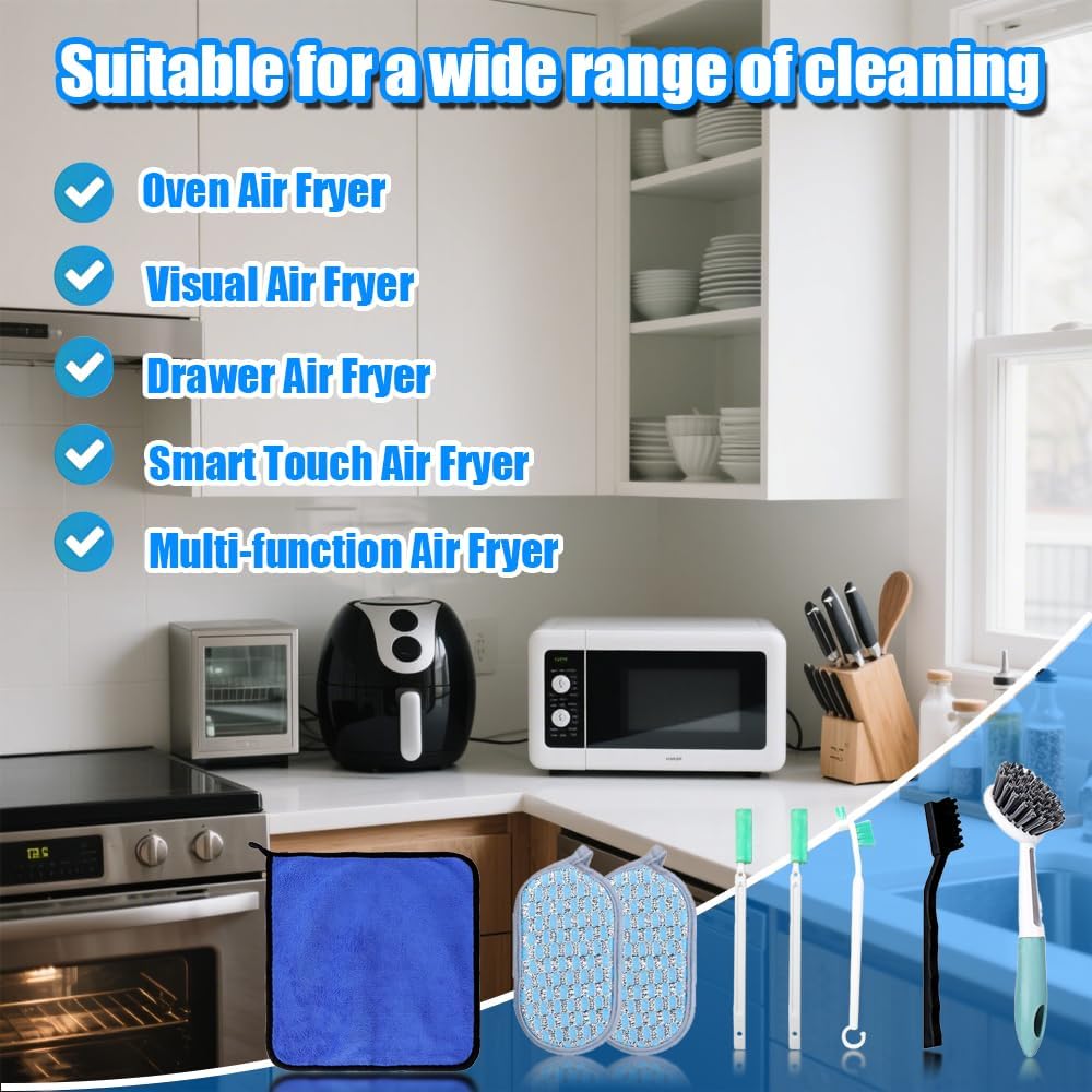 Air Fryer Cleaning Tools Set, Airfryer Cleaner Brush, Air Fryer Accessories（8 Pcs）