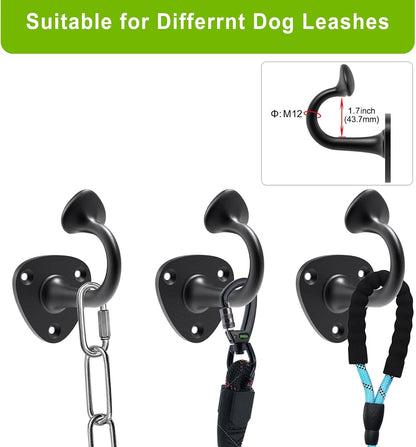 Wall Mount Dog Leash Holder, Heavy Duty Fully Welded Hook, 1 Pack | Convenient for Lead Management, Simple Installation, Sturdy Structure Suitable for Indoor, and Outdoor Use