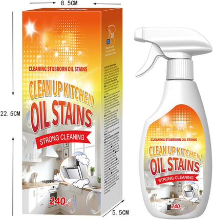 Clean Up Kitchen Oil Stains Spray, Kitchen Cleaner Spray, 8.45 oz | Heavy Oil Cleaner Stain, All-Purpose Cleaning Spray for Kitchens, Ovens & Countertops, Remover Stain