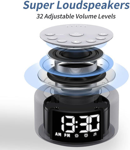 Portable White Noise Machine Mini Sound Machine with 30 Soothing Sounds Rechargeable for Adults Newborn Kids Sleep Brown Noise Machine with Memory Function 4 Timers for Travel Camping Home and Office