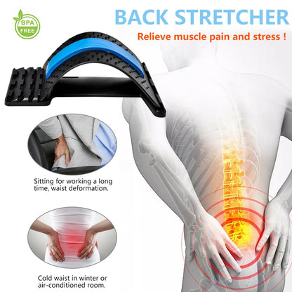 JUMPOW Back Stretcher for Lower Back Pain Relief,3 Level Lumbar Board