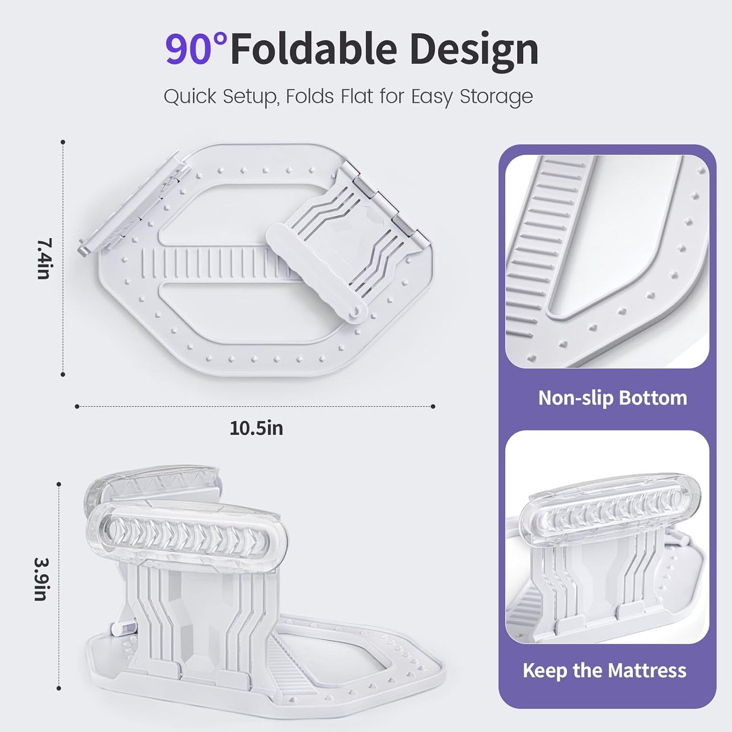 Bed Sheet Holders - 4 Pack Foldable Sheet Fasteners for Mattress Corners, Open Corner Bed Sheet Holder Clips with Gentle Sliding Locks, Tug-Proof Sheet Grippers Keep Sheets Tight All Night