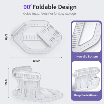 Bed Sheet Holders - 4 Pack Foldable Sheet Fasteners for Mattress Corners, Open Corner Bed Sheet Holder Clips with Gentle Sliding Locks, Tug-Proof Sheet Grippers Keep Sheets Tight All Night