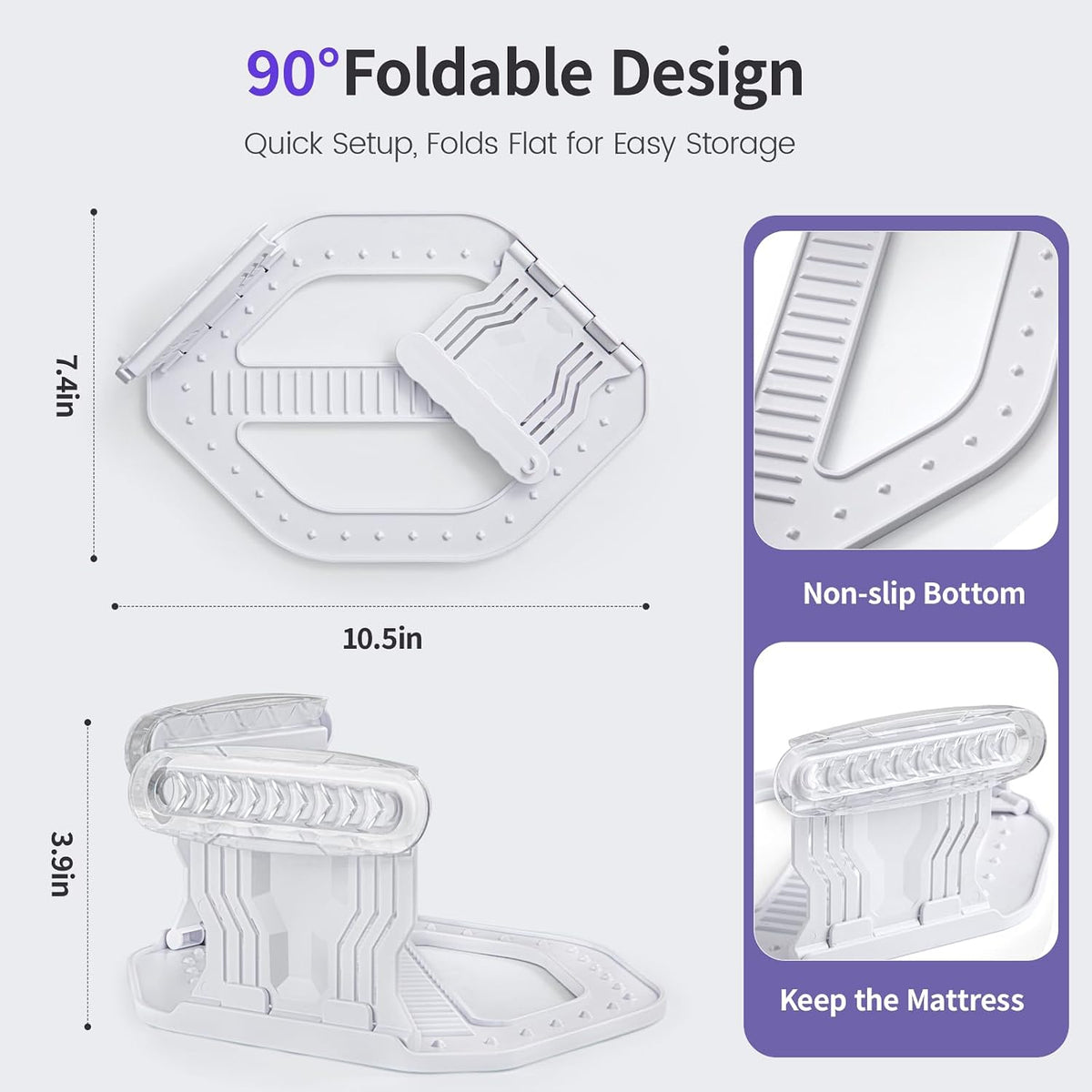 Bed Sheet Holders - 4 Pack Foldable Sheet Fasteners for Mattress Corners, Open Corner Bed Sheet Holder Clips with Gentle Sliding Locks, Tug-Proof Sheet Grippers Keep Sheets Tight All Night