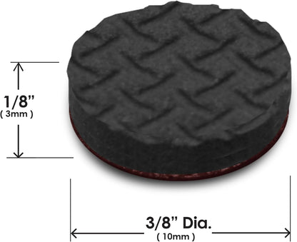 Slipstick GorillaPads CB147 Non Slip Furniture Pads/Gripper Feet (Set of 16) Self Adhesive Rubber Floor Protectors, 1 inch Round, Black