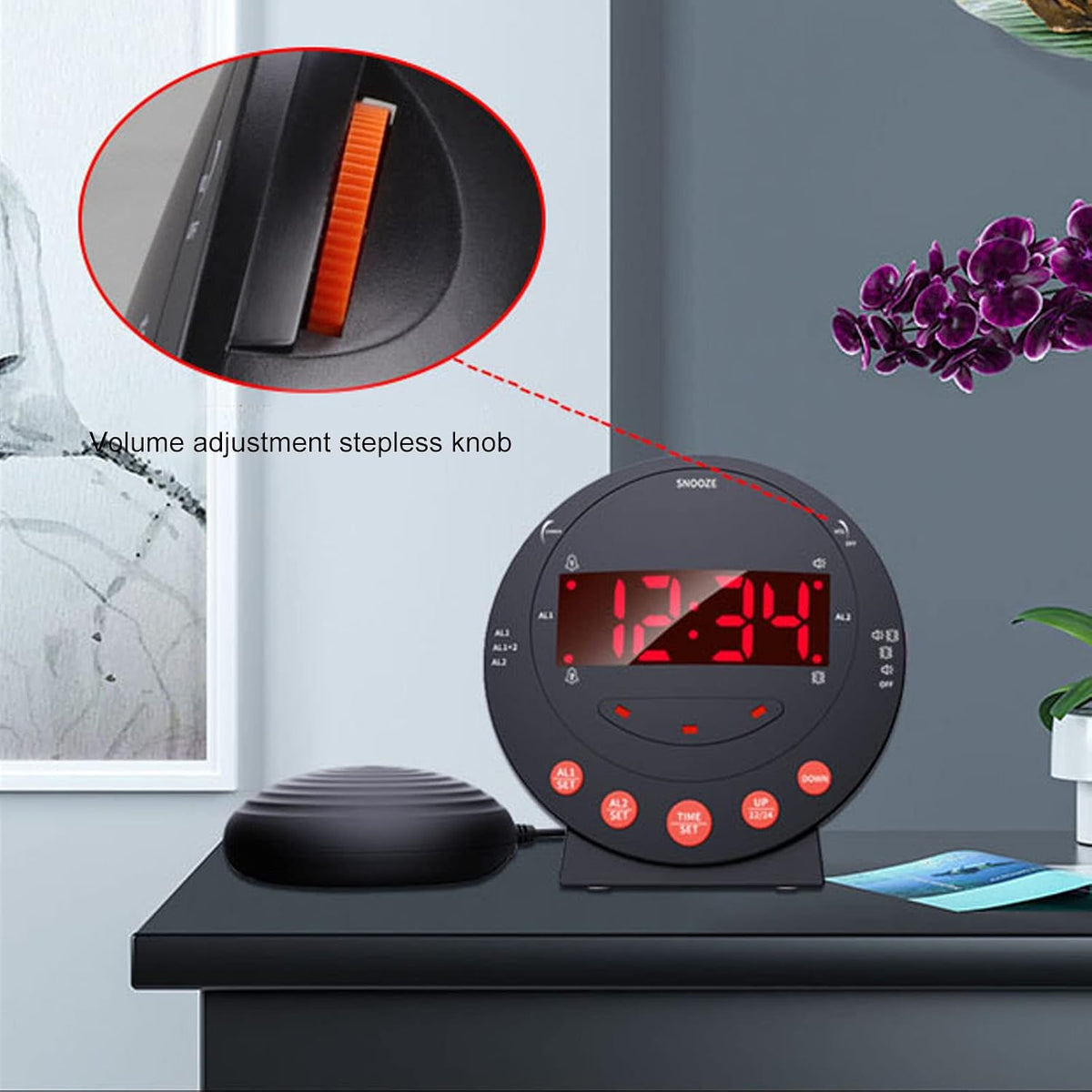Yosoo Health Gear Extra Loud Alarm Clock, 115dB