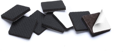Slipstick GorillaPads CB147 Non Slip Furniture Pads/Gripper Feet (Set of 16) Self Adhesive Rubber Floor Protectors, 1 inch Round, Black