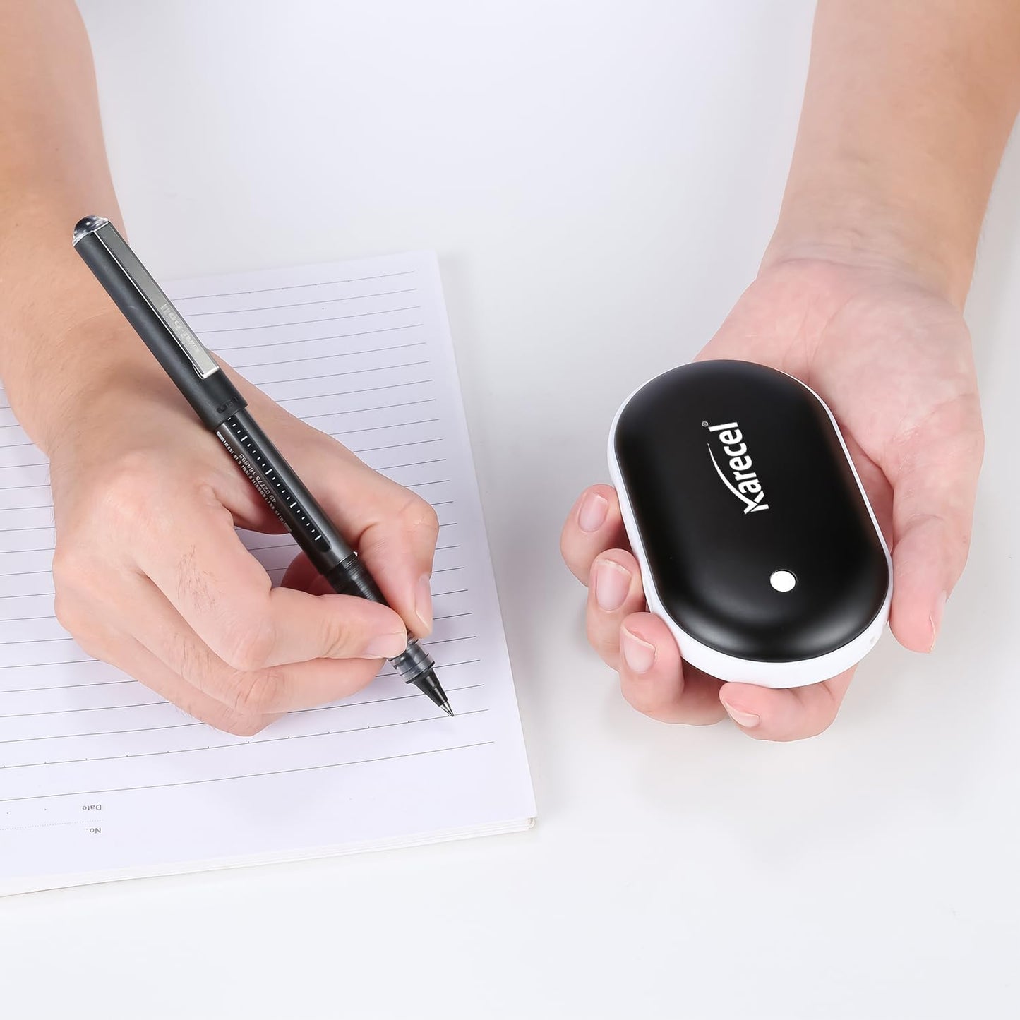Karecel Rechargeable Hand Warmer, 5200mAh Double-Sided 4-inch Full-Surface Heat Electric Hand Warmer, Up to 11Hrs, Portable Handwarmer Pocket Heater, Tech Gifts for Men Women, Winter Essentials