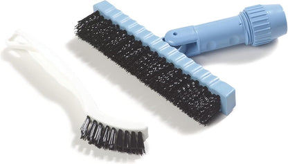 SPARTA Grout Brush with Stiff Nylon Bristles, 8 Inch, White | Flo-Pac, Stiff Crimped Nylon Bristles, 2.75-Inch Brush Section, Narrow Crevices, BPA Free
