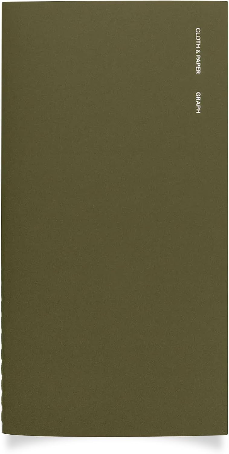 Cloth & Paper Travel Notebook | Daily Wellness Planner – Smoked Salt | Pocket Plus Wellness Planner 3.2" x 6" | Habit Tracker & Self Care Journal for Goals, Gratitude & Reflection – Soft Touch Cover