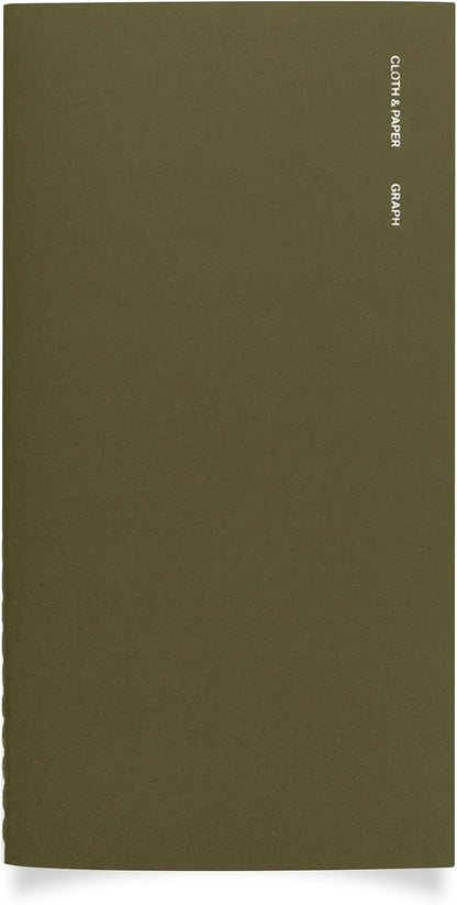 Cloth & Paper Travel Notebook | Daily Wellness Planner – Smoked Salt | Pocket Plus Wellness Planner 3.2" x 6" | Habit Tracker & Self Care Journal for Goals, Gratitude & Reflection – Soft Touch Cover