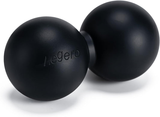 Aegero Peanut Massage Ball-Double Lacrosse Massage Ball (Blue Firm Ball) | Mobility Ball for Myofascial Release,Yoga Therapy,Trigger Point Therapy ,Muscle Knots and Acupoint Massage