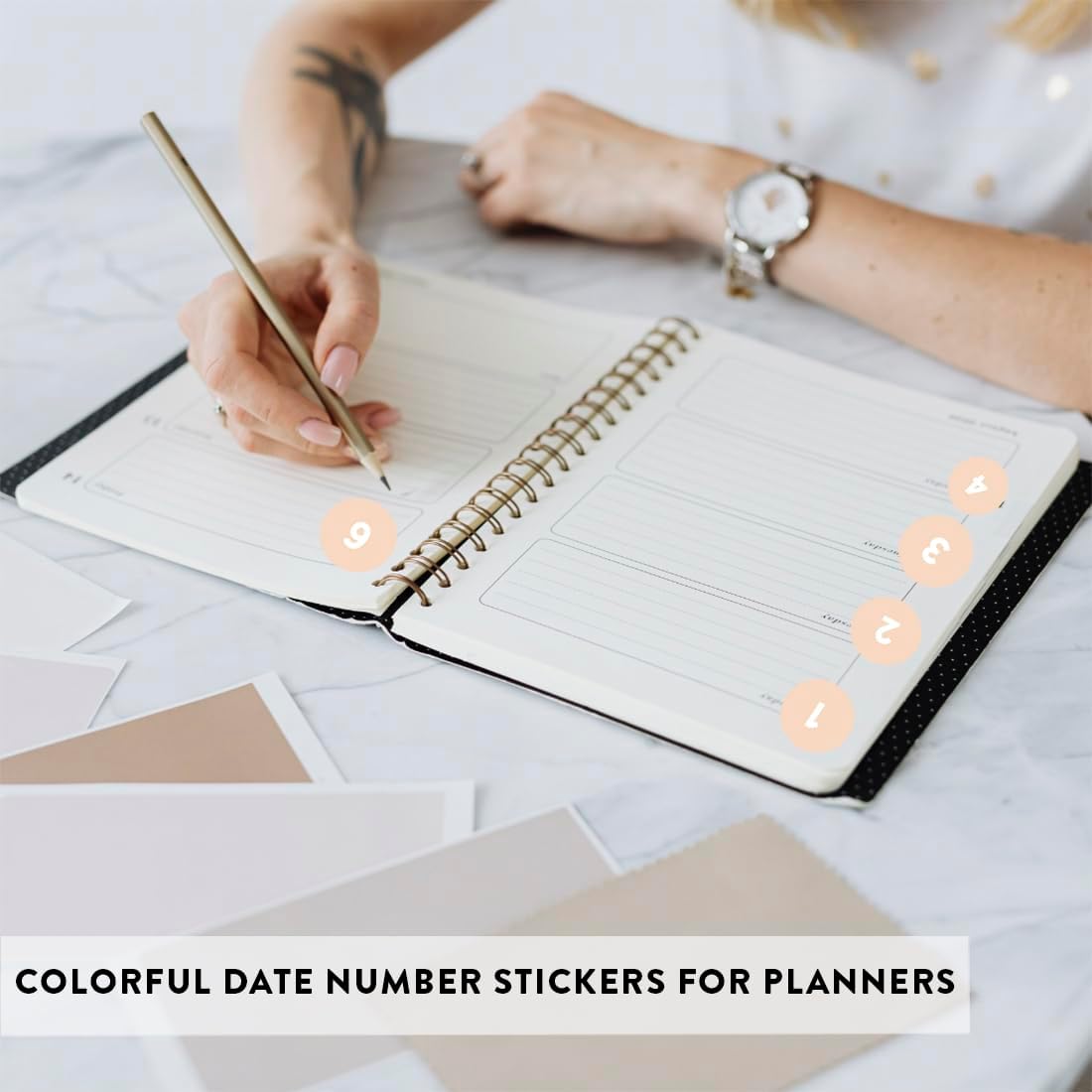 Andaz Press Colorful 7 Days of Week Stickers, Day Week Calendar Stickers for Adults Planner Day Dots Food Labels for Food Containers Date Calendar Planner Stickers Week Day Sticker Labels, 480-Pack