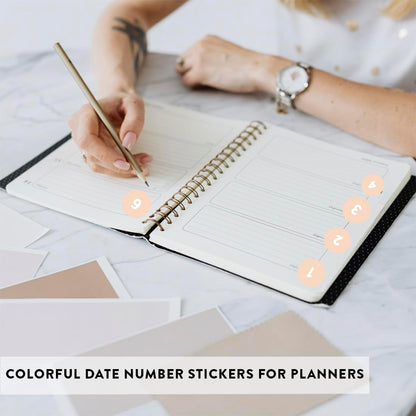 Andaz Press Colorful 7 Days of Week Stickers, Day Week Calendar Stickers for Adults Planner Day Dots Food Labels for Food Containers Date Calendar Planner Stickers Week Day Sticker Labels, 480-Pack