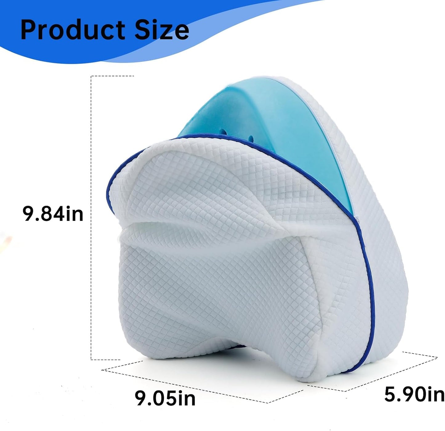 Zippered Pillow Cover Compatible with Contour Legacy Knee Pillow | White,Invisible Zippered,Anti-Pilling and Washable Legacy Leg and Knee Foam Support Pillow Cover Only