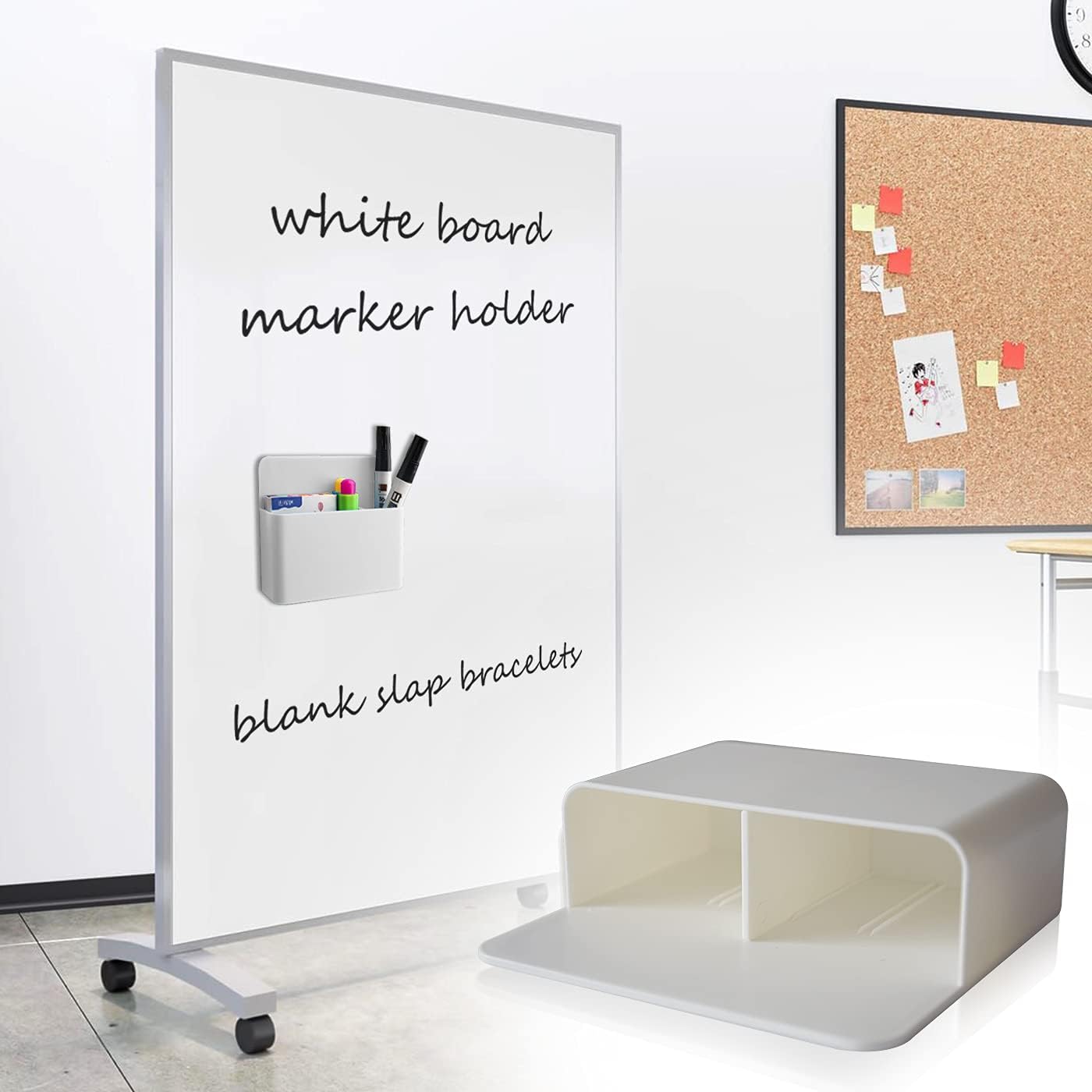 Magnetic Dry Erase Marker Holder - Multi-Surface Pen & Marker Holder for Fridge, Whiteboard, Locker - School, Office, Home - 1 Pack, Black