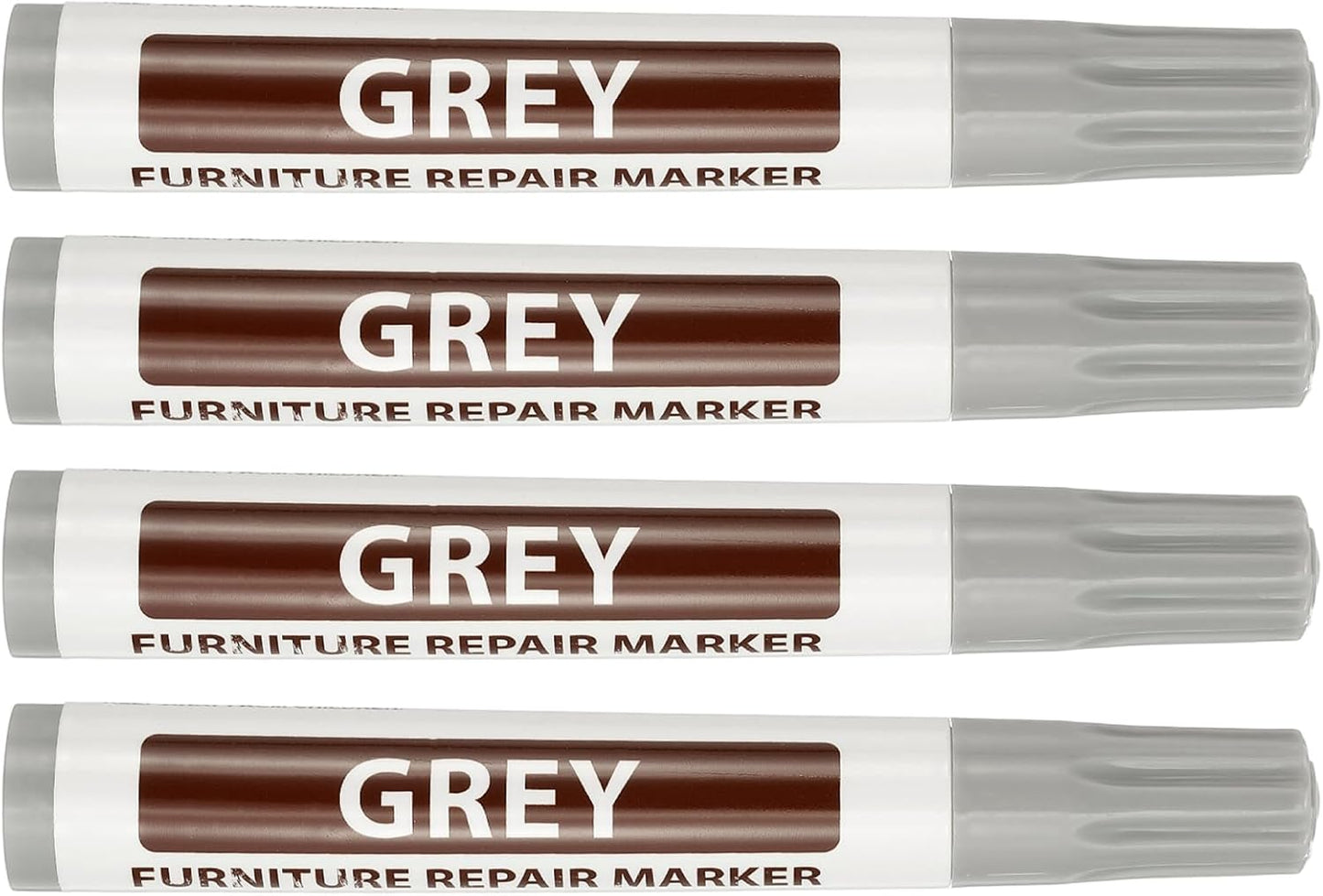 PATIKIL 4Pcs Furniture Markers Touch Up, Furniture Repair Kit Wood Markers for Scratches Wood Floor Holes Tables, Grey