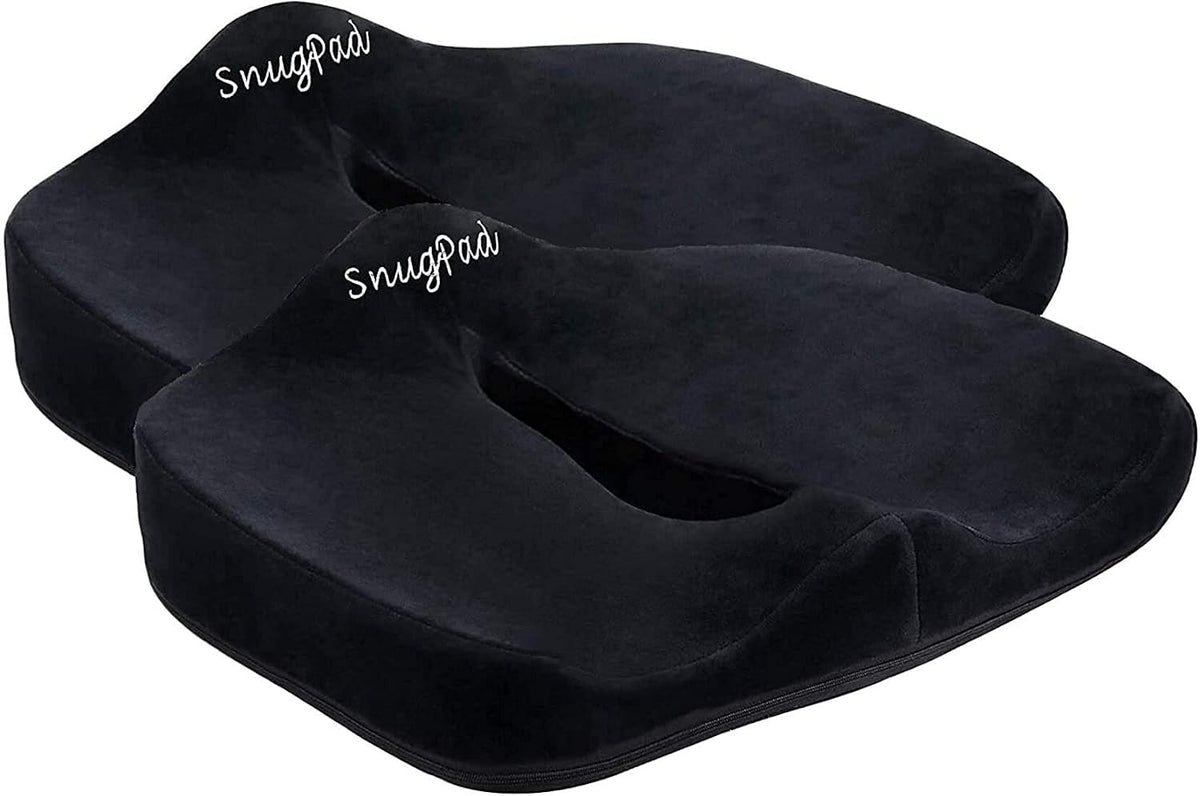 Orthopedic Memory Foam Seat Cushion for Office Chair Sciatica Tailbone Back Pain Relief Sitting Pillows - Truck Driver Cars Front Seats Pillow Wheelchair Kitchen Chairswith with No-Slip Bottom
