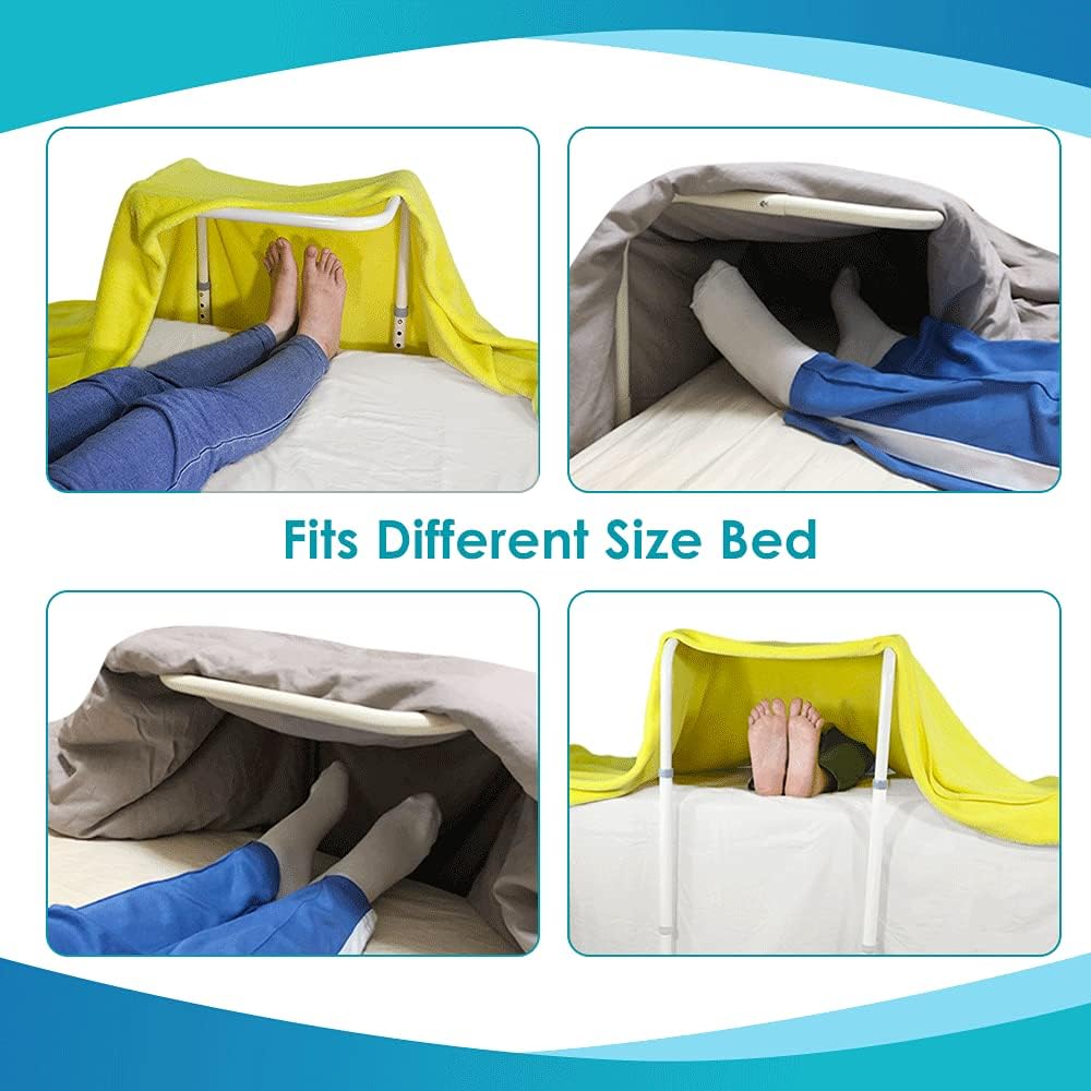 Zelen Blanket Lifter Foot Tent for Bed Sheet Lifter Blanket Riser Lift Bar for Feet Adjustable Blanket Support Holder Bed Cradle Bed Rail Accessories Hospital Leg Knee Post Surgery Recovery