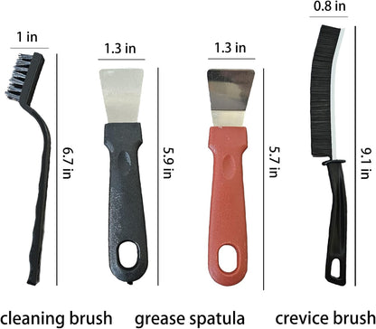 7 Pcs Multi-Purpose Crevice Cleaning Brush Tool for Stubborn Kitchen Grease Stains, Bathroom Crevices, Window Gutters, Tiles and Faucets