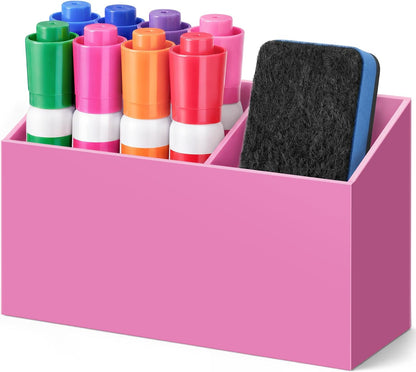 MR.MATE Magnetic Pen Holder,Clear Magnetic Marker Cup for Fridge Whiteboard | Dry Erase Marker Pencil Holder with Acrylic Cup and Strong Magnet, Non-slip Design For Refrigerator Locker Office & Classroom