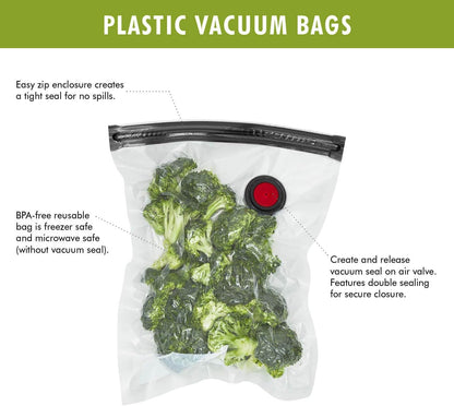 For food to stay fresh up to 5X longer, pump required (not included).