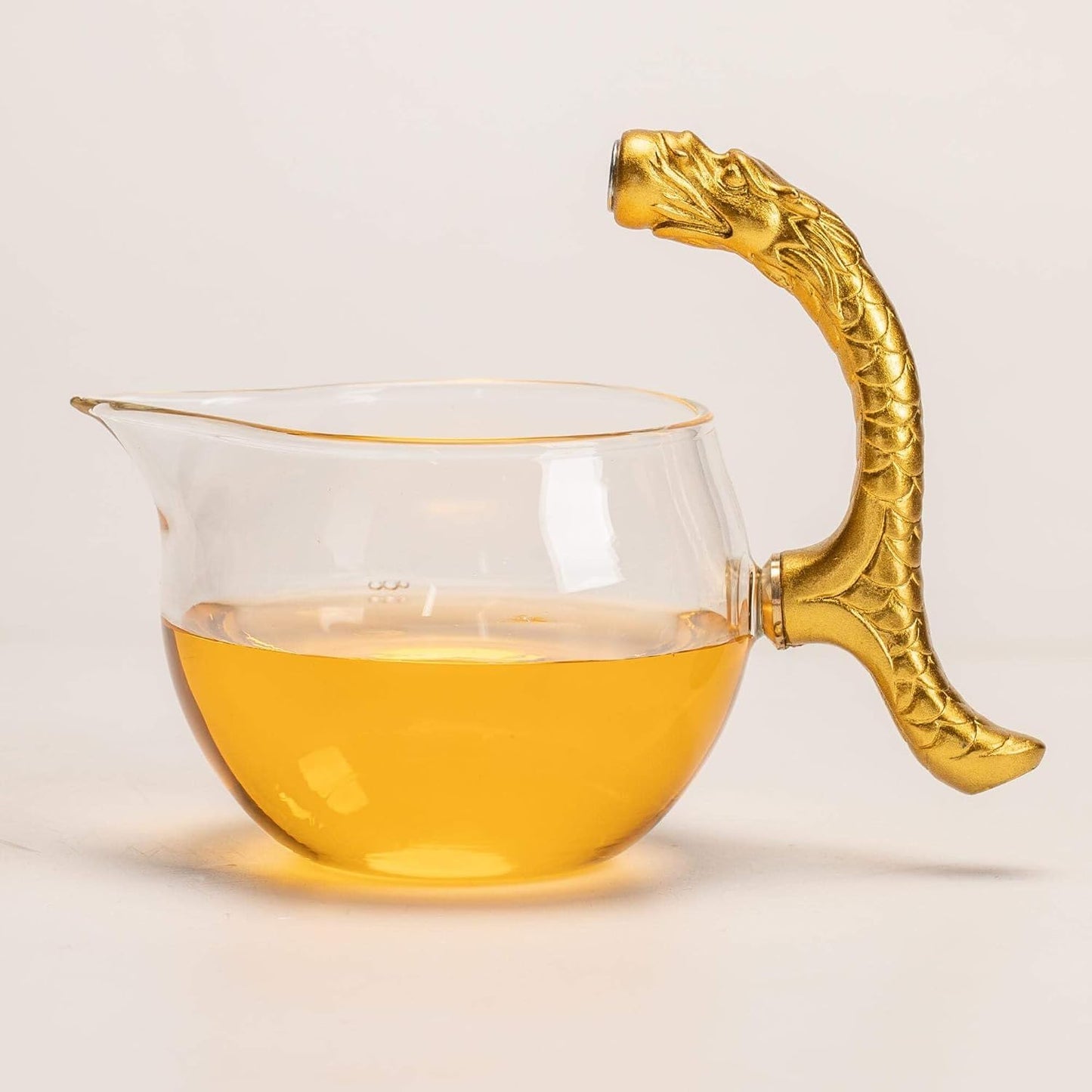Glass Teapot Set with Infuser Semi Automatic Dragon Tea Set (Blue golden teapot)
