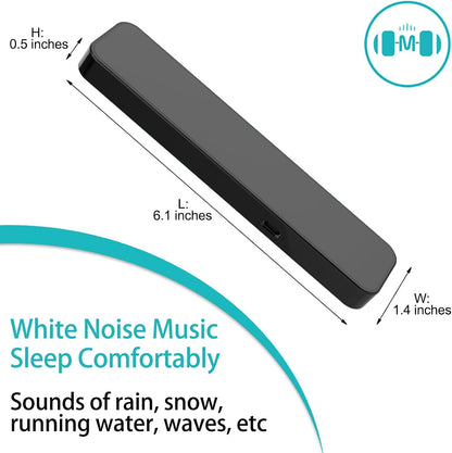 Hesond Pillow Speaker Bone Conduction Wireless White Noise Bar with Timer | Bluetooth Stereo Music Portable Sleep Headphones Sleep Speaker Sound Device for Side Sleepers (Black+Gray)