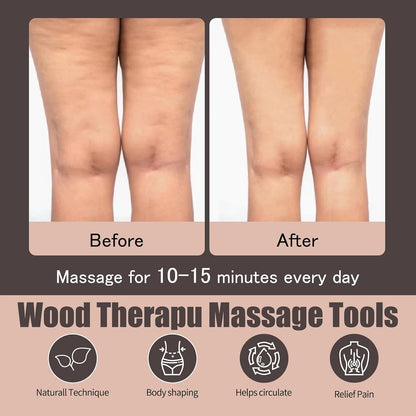 Wood Therapy Mushroom Head Massage Tool, Wooden Massage Scraping Body Brush, Lymphatic Drainage Legs Abdomen Use, Remove Cellulite, Relieve Itchy Skin, Multi-Functional Body Shaping Massager