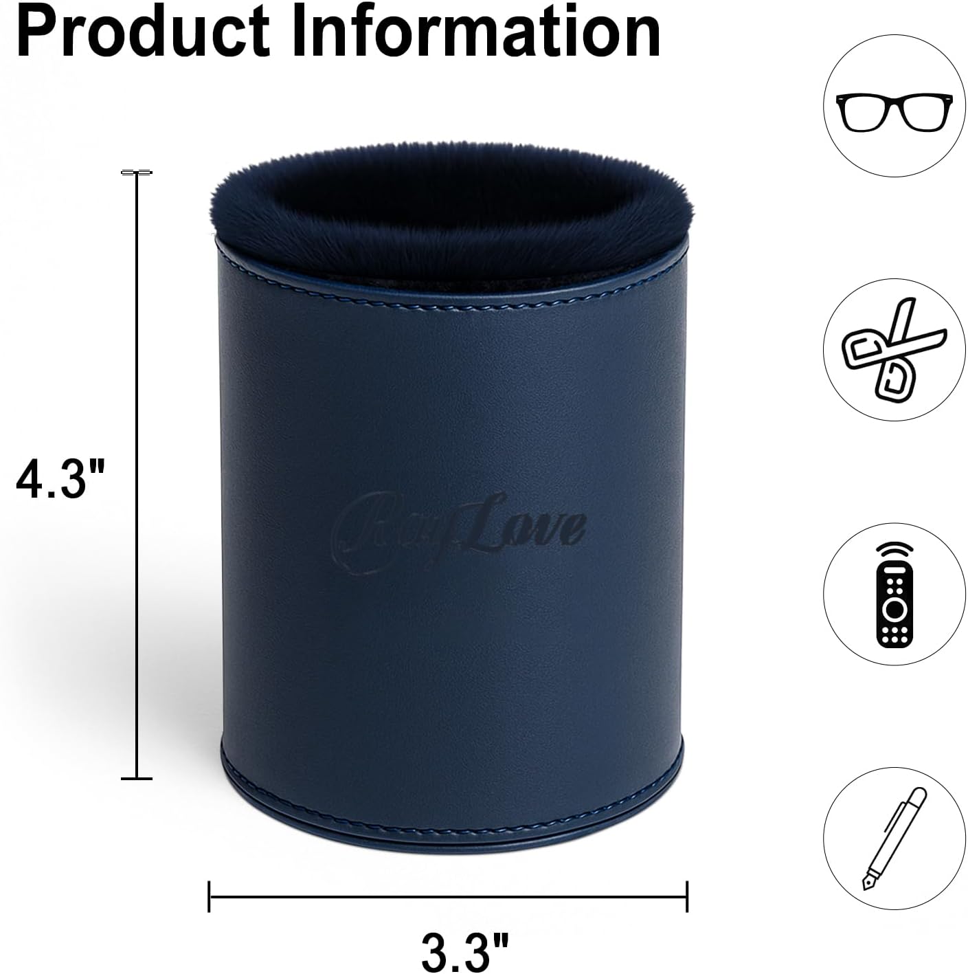 RayLove Leather Eyeglasses Case, Glasses Case, Anti-scratch Glasses Storage Organizer, Sunglasses Case with Soft Plush Lining