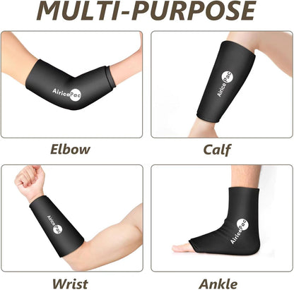 AiricePac Elbow Ice Pack Wrap, Tennis Golfers Sleeve For Arm and Calf Injuries Reusable, Cold Compression for Pain Relief