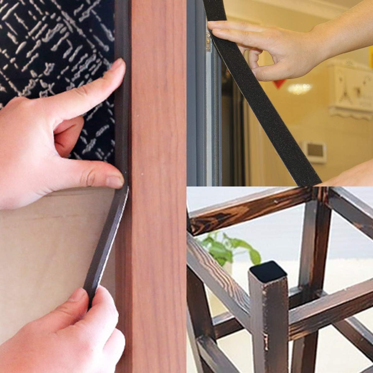 2 Rolls Foam Seal Tape for Door Window Insulation, Soundproof and Shockproof Foam Adhensive Strip, 3/8" Wx3/16 T Single Sided Foam Tape, Cold Air and Draft Closed Cell Seal Strip,Total 32FT
