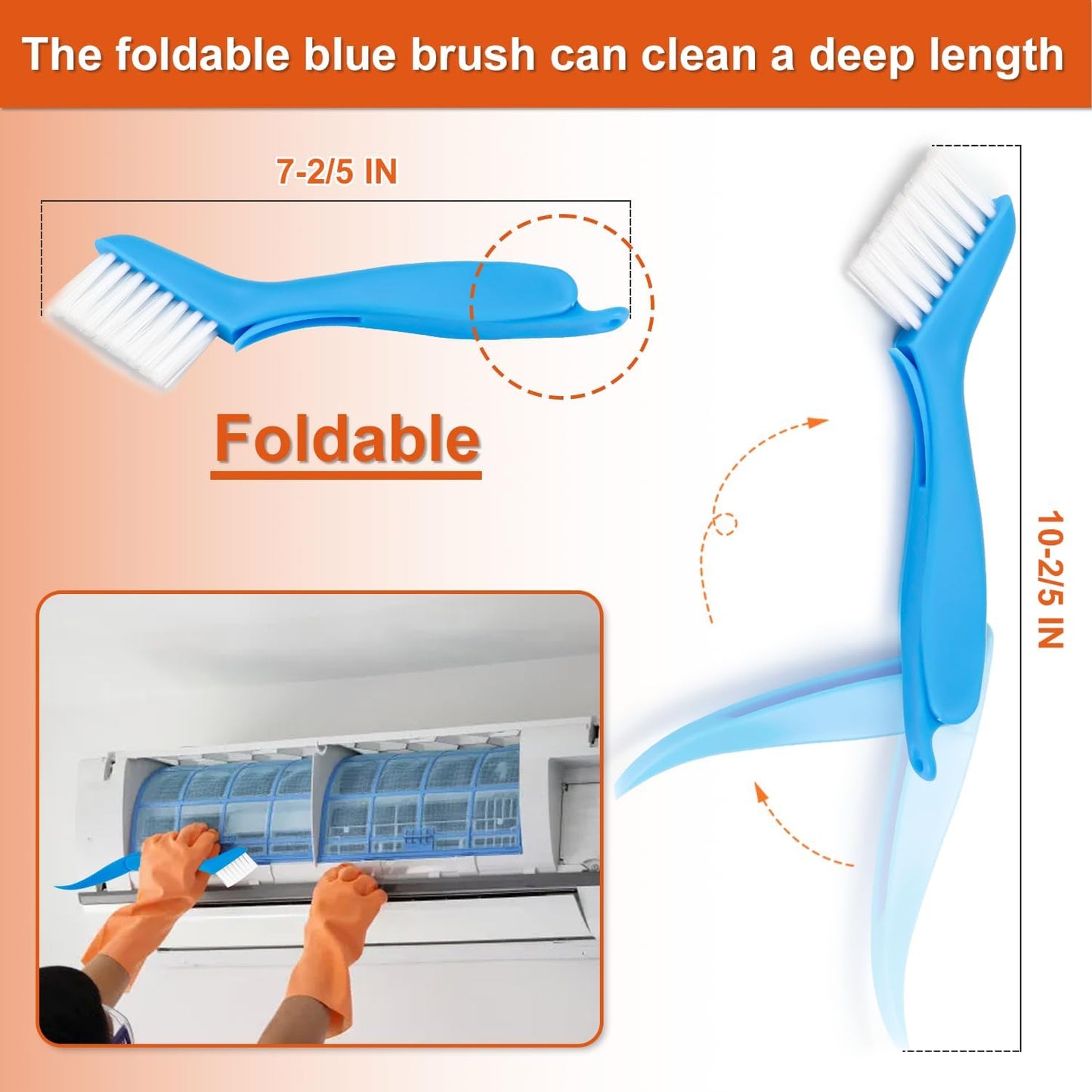 Cenipar 2PCS Air Conditioner Condenser Fin Comb Set Include FCR6 Fin Comb and Stainless Radiator Fin Comb Compatible with Air Conditioner HVAC Fin Comb Straightener