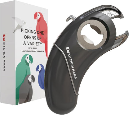 Kitchen Mama Epic One Multifunction Opener, Teal | Magnetic Bottle Opener, Beer Soda Opener, Effortless Jar Lid Opener, For Seniors and Elderly with Weak Hands and Arthritis