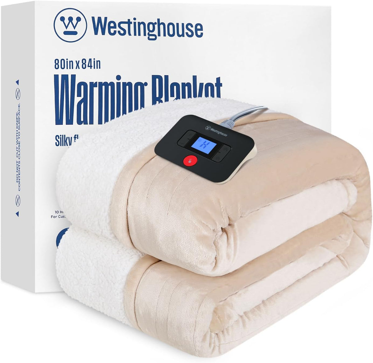 Westinghouse Heated Throw Blanket, 50"x60", Charcoal, ETL Certified