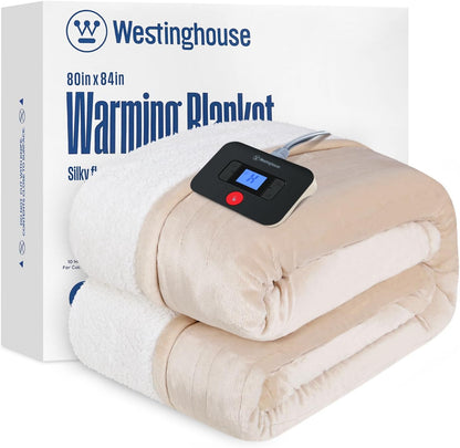 Westinghouse Heated Throw Blanket, 50"x60", Charcoal, ETL Certified