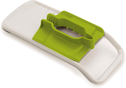 Joseph Joseph Duo Multi-Grip Mandoline, Fruit and Vegetable Slicer with Precision Food Grip, White