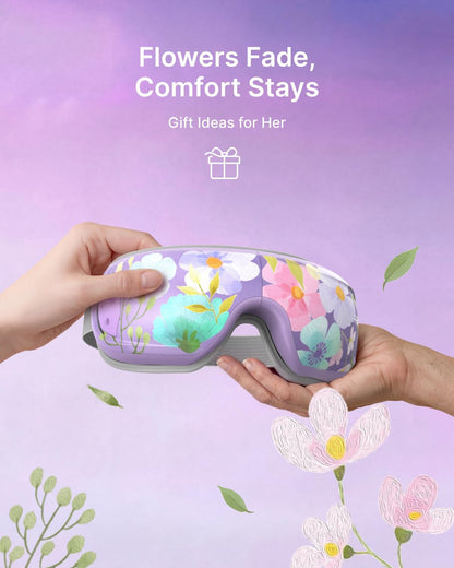 RENPHO Eyeris 3 Eye Massager with Heat and Cooling, Massaging Eye Mask | Voice Control, Vibration & Compression Massager for Dry Eyes & Head Tension, FSA Eligible HSA, Gifts for Women & Men