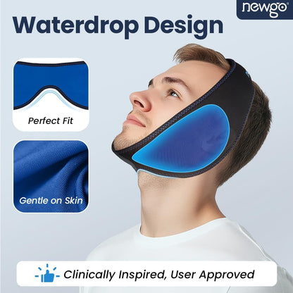 NEWGO Wisdom Teeth Ice Pack Head Wrap for Face Oral Surgery, FSA Eligible | Face Ice Pack with 4 Hot Cold Gel Pack for TMJ, Tooth Extraction, Tonsillectomy Recovery