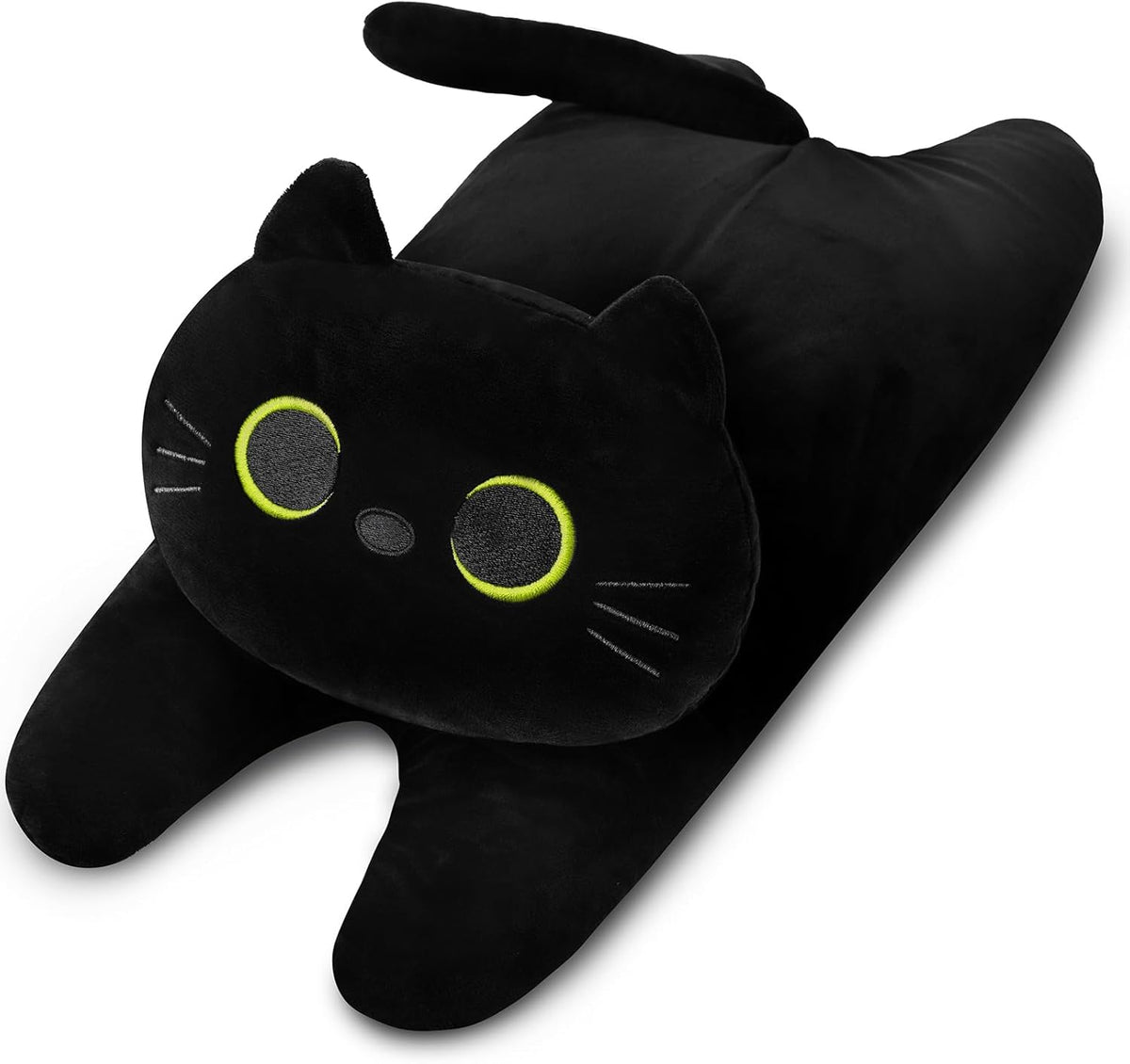 Microwave Heating Pad for Pain Relief, 17" x 9" Microwavable Heating Pads for Cramps, Back Pain, Neck Shoulder, Muscles, Knee, Joints, Natural Heat Pack Moist Heat, Black Cat