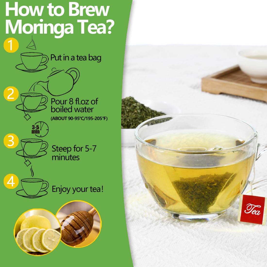 120 Premium Turmeric, Ginger, Cinnamon Blend Tea Bags, 100% Natural & No Additives & Caffeine Free.