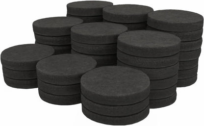 SoftTouch 1.5" Round Reusable Felt Furniture Sliders for Hard Surfaces, Noise-Reducing Adhesive Furniture Moving Pads for Beds, Sofas, Dressers, Set of 24, Beige