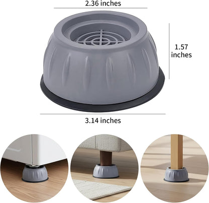 Anti Vibration Pads for Washing Machine, Washer Stabilizer and Dryer Bumper Pads - Appliance Anti Vibration Pads to Prevent Walking, Riser Feet, 4 Pack